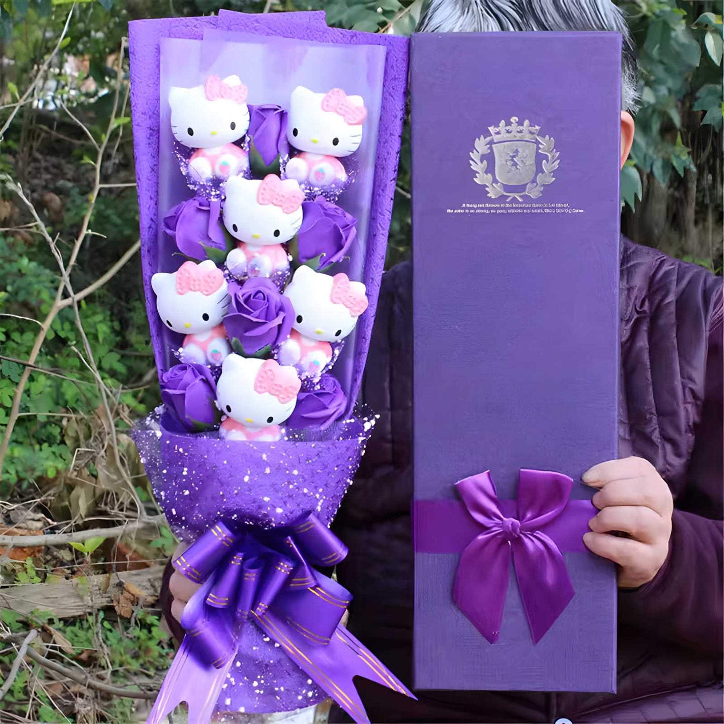 Kitty Bouquet with gift box packaging