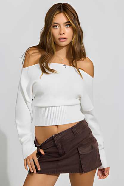 AIRY OFF-SHOULDER SWEATER